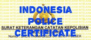 Police Clearance Certificate in Indonesia